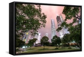 Lujiazui Central Park with Jin Mao Tower-Andreas Brandl-Framed Stretched Canvas