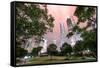 Lujiazui Central Park with Jin Mao Tower-Andreas Brandl-Framed Stretched Canvas
