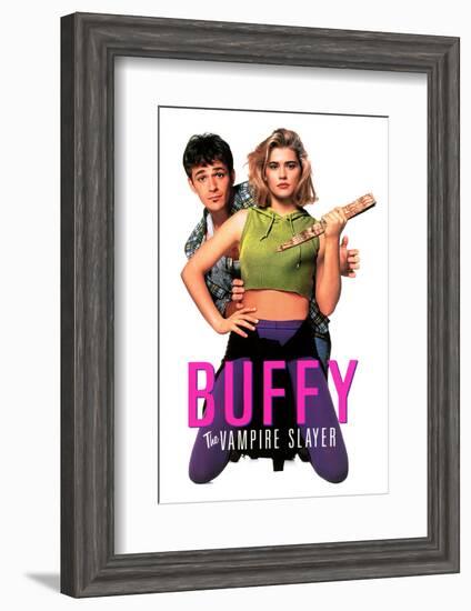 LUKE PERRY; KRISTY SWANSON. "BUFFY THE VAMPIRE SLAYER" [1992], directed by FRAN RUBEL KUZUL.-null-Framed Photographic Print