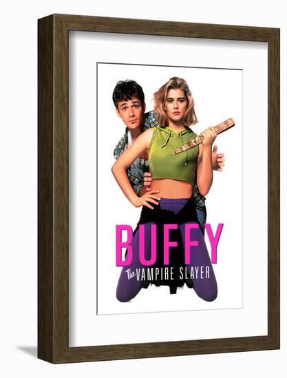 LUKE PERRY; KRISTY SWANSON. "BUFFY THE VAMPIRE SLAYER" [1992], directed by FRAN RUBEL KUZUL.-null-Framed Photographic Print