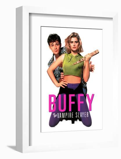 LUKE PERRY; KRISTY SWANSON. "BUFFY THE VAMPIRE SLAYER" [1992], directed by FRAN RUBEL KUZUL.-null-Framed Photographic Print