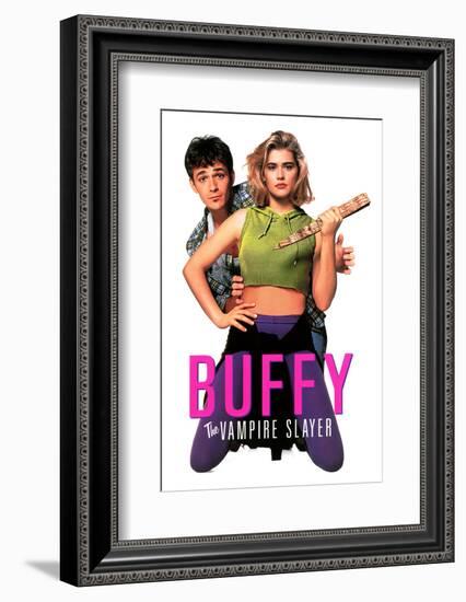 LUKE PERRY; KRISTY SWANSON. "BUFFY THE VAMPIRE SLAYER" [1992], directed by FRAN RUBEL KUZUL.-null-Framed Photographic Print