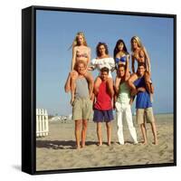 LUKE PERRY; TORI SPELLING; JASON PRIESTLEY; IAN ZIERING; JENNIE GARTH; BRIAN AUSTIN GREEN. "Beve...-null-Framed Stretched Canvas