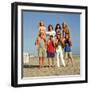 LUKE PERRY; TORI SPELLING; JASON PRIESTLEY; IAN ZIERING; JENNIE GARTH; BRIAN AUSTIN GREEN. "Beve...-null-Framed Premium Photographic Print