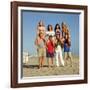 LUKE PERRY; TORI SPELLING; JASON PRIESTLEY; IAN ZIERING; JENNIE GARTH; BRIAN AUSTIN GREEN. "Beve...-null-Framed Photographic Print