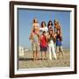 LUKE PERRY; TORI SPELLING; JASON PRIESTLEY; IAN ZIERING; JENNIE GARTH; BRIAN AUSTIN GREEN. "Beve...-null-Framed Photographic Print