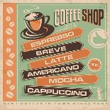 Retro Poster for Coffee Shop on Old Paper Texture-Lukeruk-Art Print