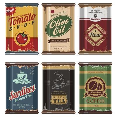 Retro Food Cans Collection