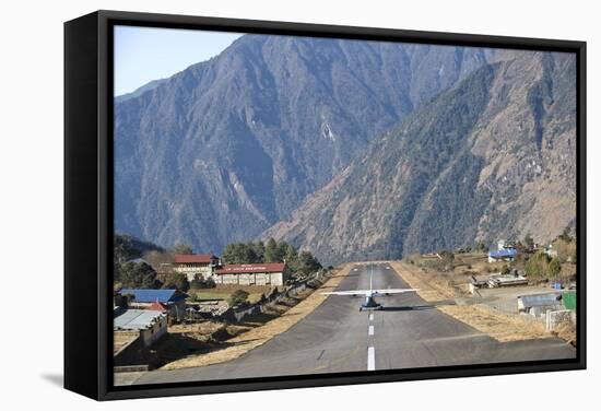 Lukla Airport and Runway, Solu Khumbu Region, Nepal, Himalayas, Asia-Ben Pipe-Framed Stretched Canvas