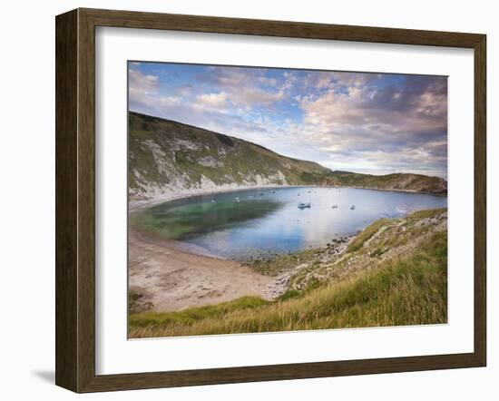 Lulworth Cove, Perfect Horseshoe-Shaped Bay, UNESCO World Heritage Site, Dorset, England-Neale Clarke-Framed Photographic Print