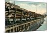 Lumber Train in Northwest-null-Mounted Art Print