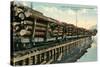 Lumber Train in Northwest-null-Stretched Canvas