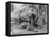 Lumberjack Camp-null-Framed Stretched Canvas