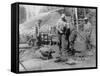 Lumberjack Camp-null-Framed Stretched Canvas