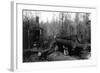 Lumberjacks and Logging Trucks in Cascades Photograph - Cascades, WA-Lantern Press-Framed Art Print