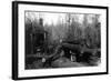 Lumberjacks and Logging Trucks in Cascades Photograph - Cascades, WA-Lantern Press-Framed Art Print