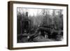 Lumberjacks and Logging Trucks in Cascades Photograph - Cascades, WA-Lantern Press-Framed Art Print