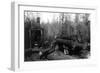 Lumberjacks and Logging Trucks in Cascades Photograph - Cascades, WA-Lantern Press-Framed Art Print