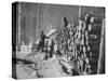 Lumbermen at Lumber Camp in Newfoundland-Carl Mydans-Stretched Canvas