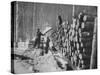 Lumbermen at Lumber Camp in Newfoundland-Carl Mydans-Stretched Canvas