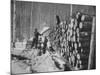 Lumbermen at Lumber Camp in Newfoundland-Carl Mydans-Mounted Photographic Print