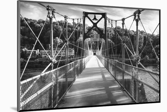 Lumberville-Raven Rock Pedestrian Brudge  New Jersey Side-George Oze-Mounted Photographic Print