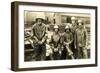 Lumberyard Workers in Rain Gear-null-Framed Premium Giclee Print