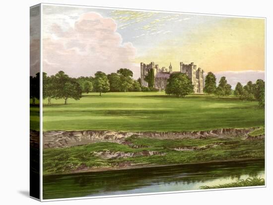 Lumley Castle, County Durham, Home of the Earl of Scarbrough, C1880-Benjamin Fawcett-Stretched Canvas