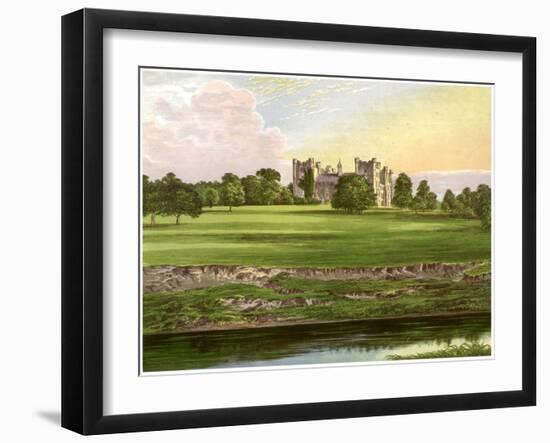 Lumley Castle, County Durham, Home of the Earl of Scarbrough, C1880-Benjamin Fawcett-Framed Giclee Print