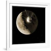 Luna 1 Spacecraft At the Moon, 1959-Detlev Van Ravenswaay-Framed Photographic Print