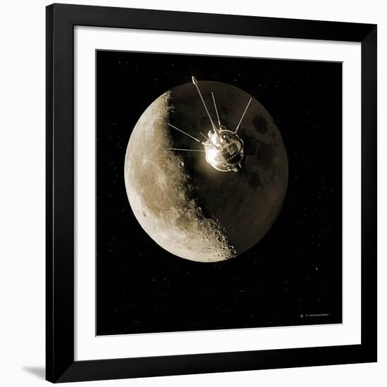 Luna 1 Spacecraft At the Moon, 1959-Detlev Van Ravenswaay-Framed Photographic Print