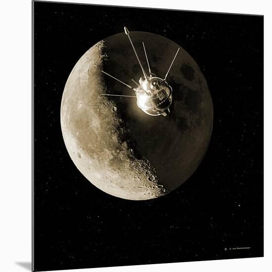 Luna 1 Spacecraft At the Moon, 1959-Detlev Van Ravenswaay-Mounted Photographic Print