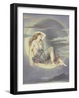 Luna, 1885-Evelyn De Morgan-Framed Giclee Print
