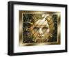 Luna Art Deco Clock-Art Deco Designs-Framed Giclee Print