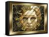 Luna Art Deco Clock-Art Deco Designs-Framed Stretched Canvas