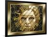 Luna Art Deco Clock-Art Deco Designs-Framed Giclee Print