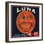 Luna Brand - Los Angeles, California - Citrus Crate Label-Lantern Press-Framed Art Print