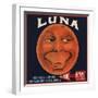 Luna Brand - Los Angeles, California - Citrus Crate Label-Lantern Press-Framed Art Print