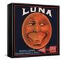 Luna Brand - Los Angeles, California - Citrus Crate Label-Lantern Press-Framed Stretched Canvas