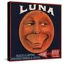 Luna Brand - Los Angeles, California - Citrus Crate Label-Lantern Press-Stretched Canvas