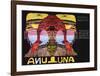 Luna Luna-Friedensreich Hundertwasser-Framed Serigraph