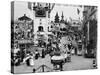 Luna Park and Rides at Coney Island, NY Photograph - Coney Island, NY-Lantern Press-Stretched Canvas