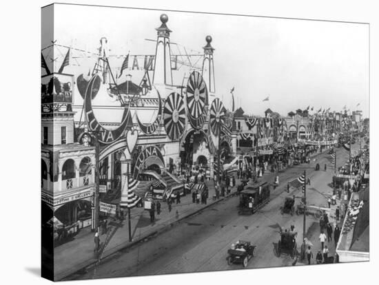 Luna Park and Surf Avenue-Irving Underhill-Stretched Canvas