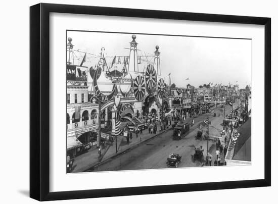 Luna Park and Surf Avenue-Irving Underhill-Framed Premium Giclee Print