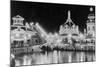 Luna Park at Coney Island Illuminated at Night-null-Mounted Photographic Print