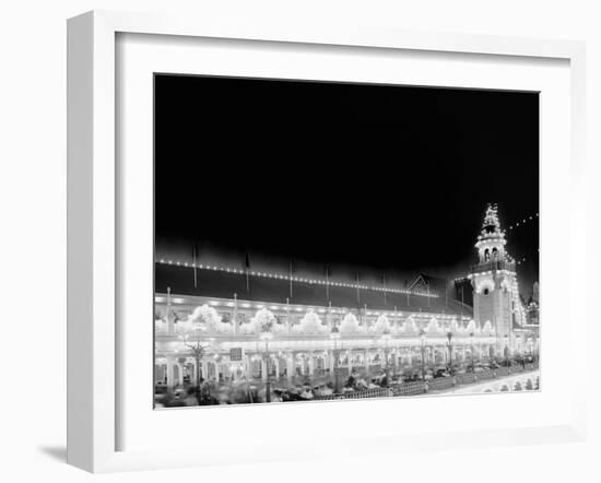 Luna Park at Night, Coney Island, N.Y.-null-Framed Photo