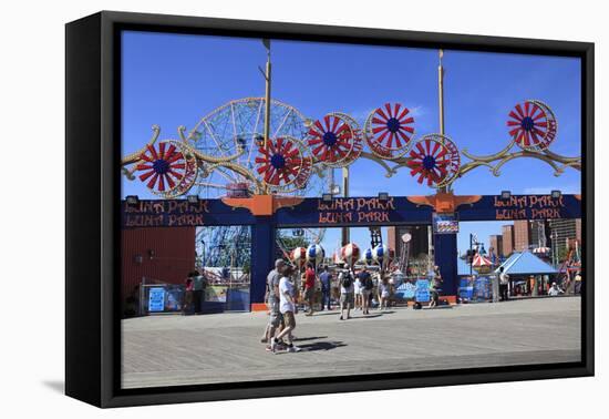 Luna Park, Boardwalk, Coney Island, Brooklyn, New York City, Usa-Wendy Connett-Framed Stretched Canvas