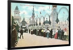 Luna Park, Coney Island, New York City-null-Framed Art Print