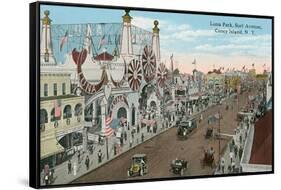 Luna Park, Coney Island, New York-null-Framed Stretched Canvas