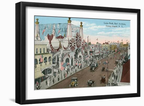 Luna Park, Coney Island, New York-null-Framed Art Print